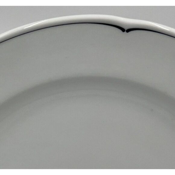 Bauscher Bavaria Germany Porcelain Dinner Plate With Black Trim 12" - Picture 3 of 5